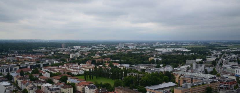 Maiskolben Augsburg Wolkenkratzer, Ausblick aus der 34ten Etage