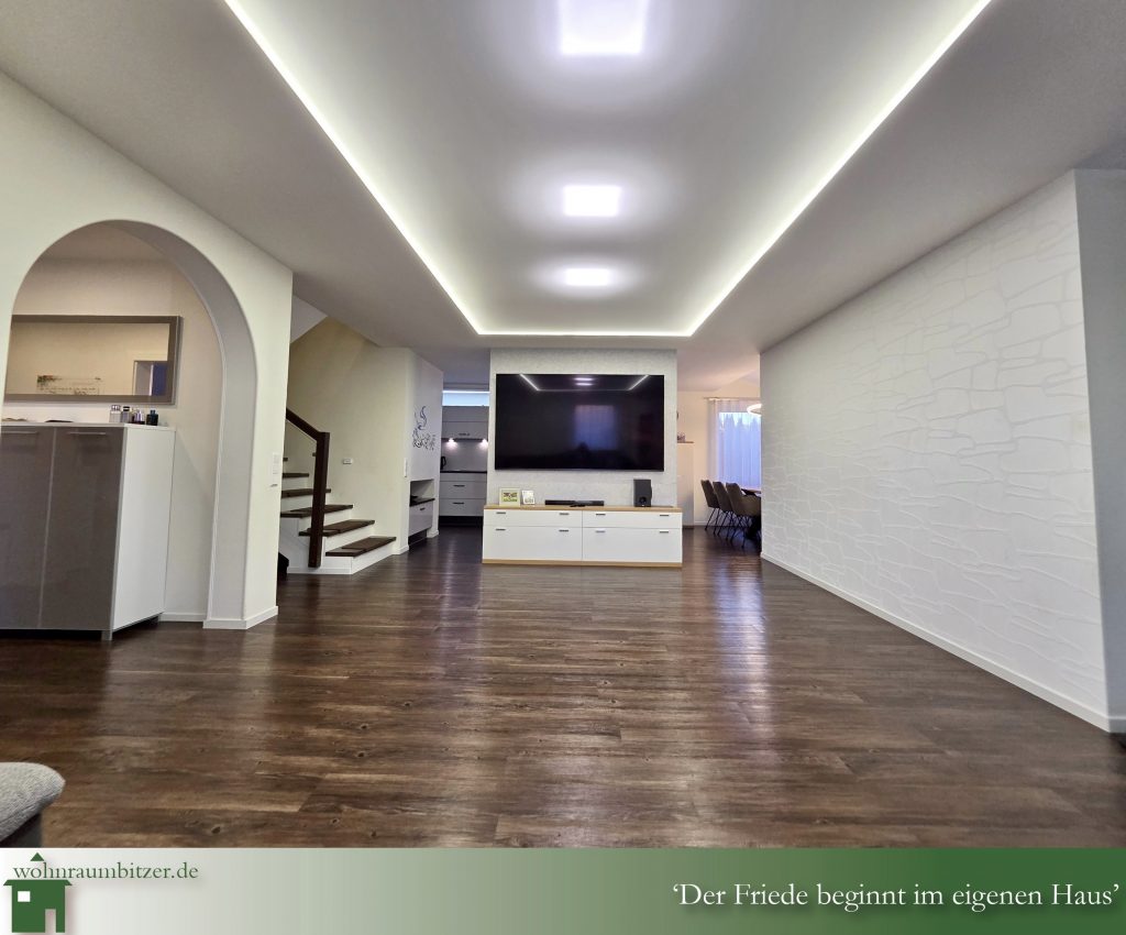 Einfamilienhaus Ostrach mit großem Garten, Wohnzimmer 