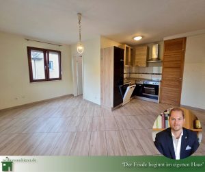 Wohnzimmer mit Küche 3 Zimmer Wohnung Reutlingen zu vermieten