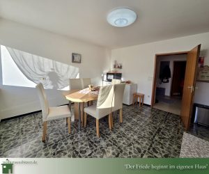 Wohnen und Arbeiten unter einem Dach Blick Küche Wohnung