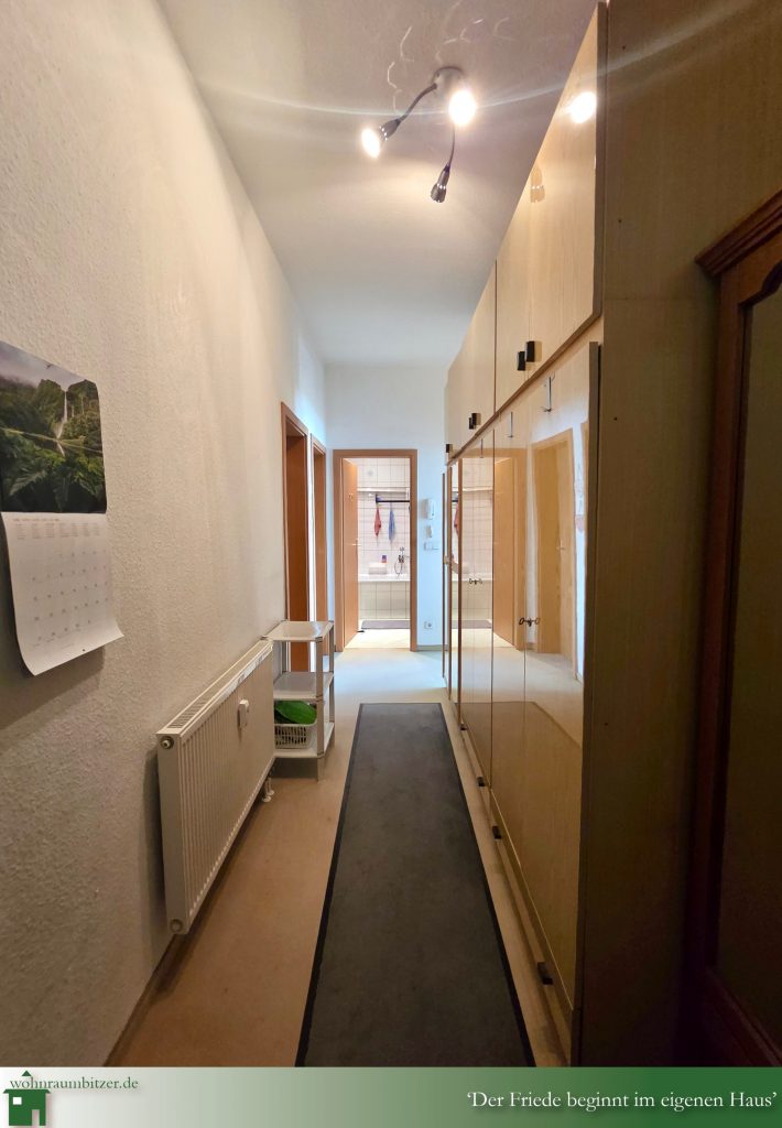 3 Zimmer Kapitalanlage Chemnitz zu verkaufen, Denkmalgeschützt, Blick in den Flur
