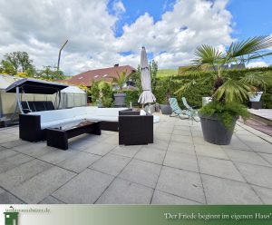 Leben wie im Traum Pool Sauna Billiard, Blick auf die Terrasse 2