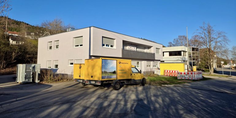 Wohnen und Arbeiten unter einem Dach Blick auf die Einheit von Außen