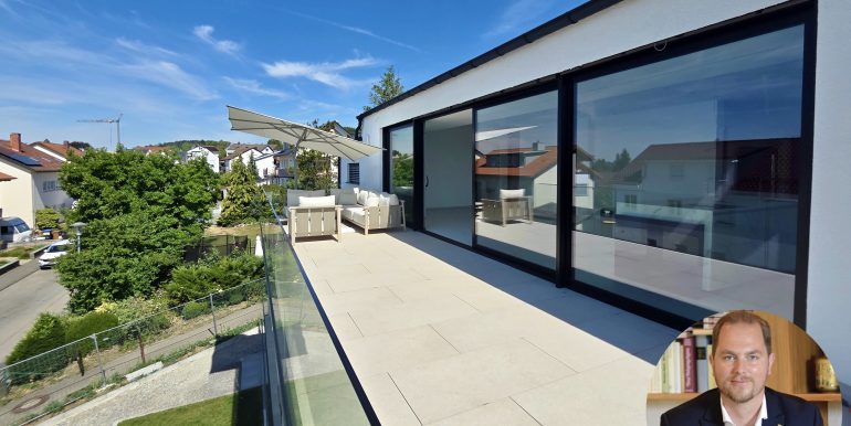 Luxus Wohnung Bodensee Penthouse Markdorf Terrasse